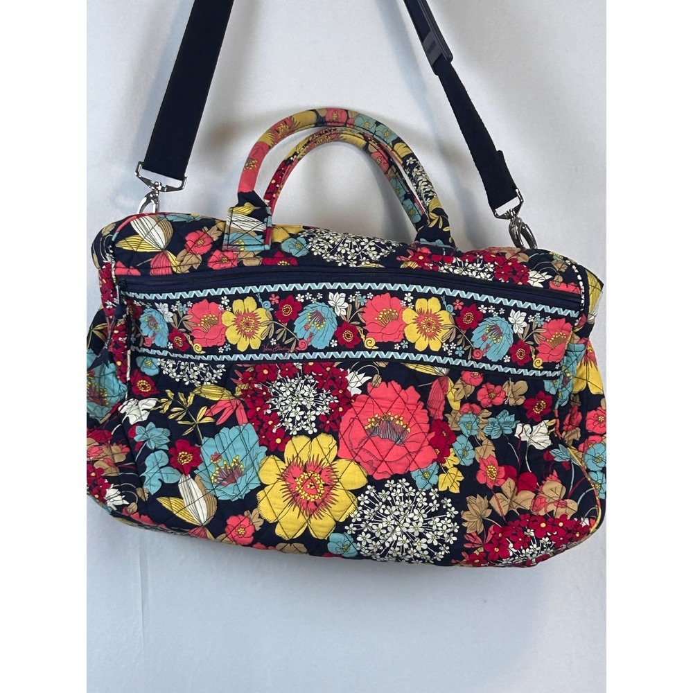 Vera Bradley Duffel Bag Women Large Multicolor Excellent Floral Quilted Travel - Picture 6 of 13